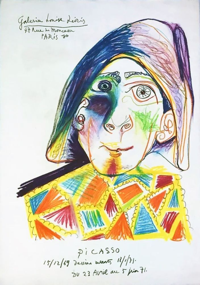 Plakat Picasso - Galerie Louise Leiris, Paris. Affiche originale. 