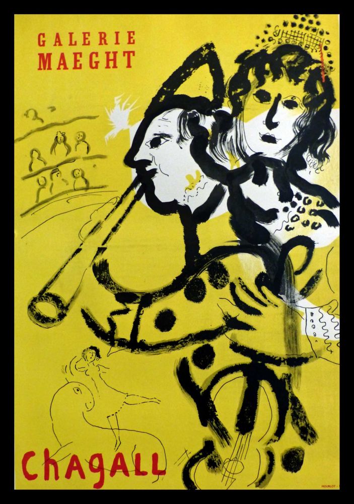 Plakat Chagall - GALERIE MAEGHT LE CLOWN MUSICIEN 