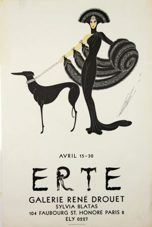 Lithographie Erte - Galerie Rene Drouet 
