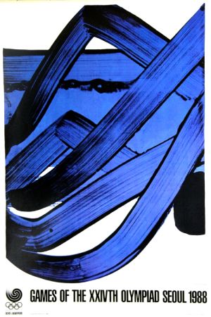 Plakat Soulages - Games of The XXIV  Olympiad  Seoul 1988