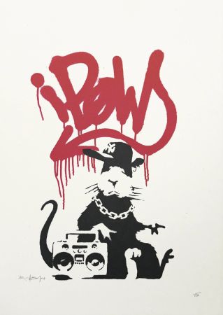 Siebdruck Banksy - Gangsta Rat