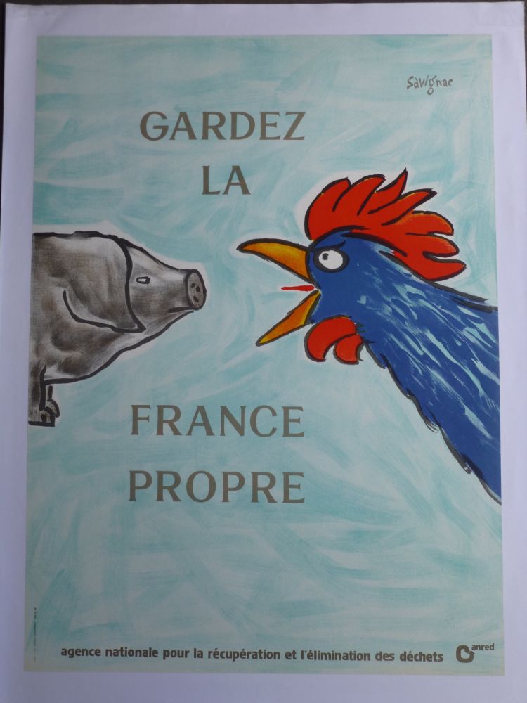 Plakat Savignac - Gardez la France propre