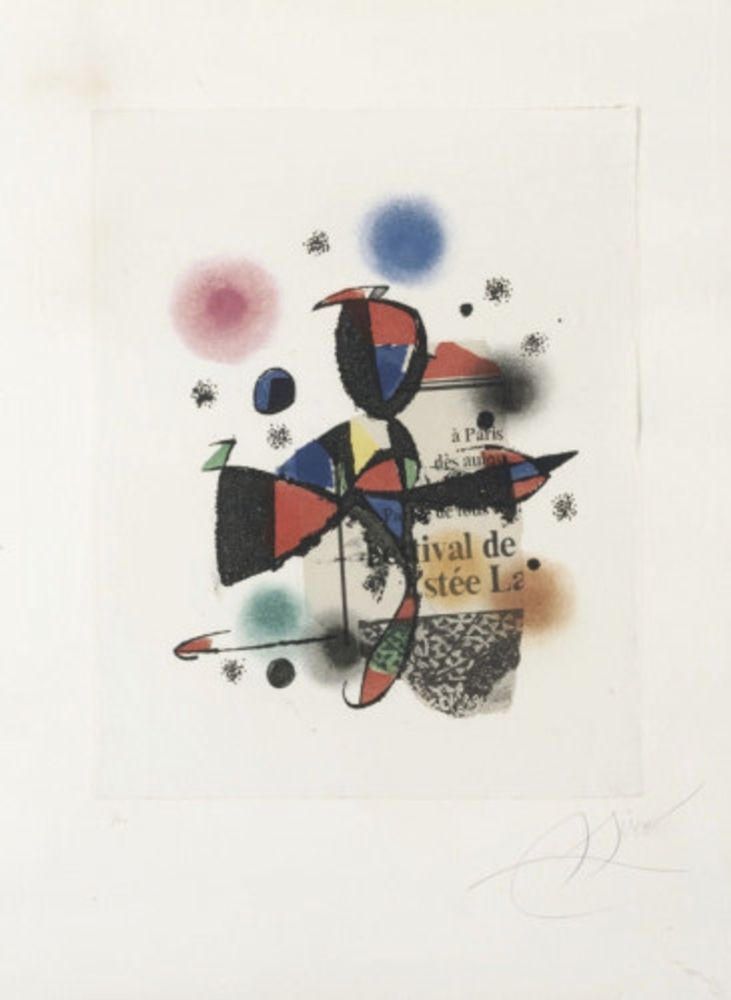 Radierung Und Aquatinta Miró - Gaudi XV