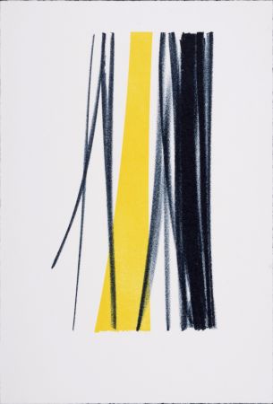 Lithographie Hartung - Gedanken (#4), 1987