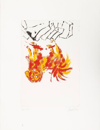 Stich Baselitz - Georg Baselitz (1938) - Tama 2 - Etching and aquatint on paper - 2002