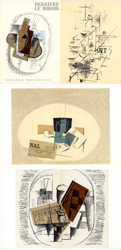 Illustriertes Buch Braque - GEORGES BRAQUE. Papiers collés 1912-1914. Derrière le Miroir n° 138. Mai 1963.