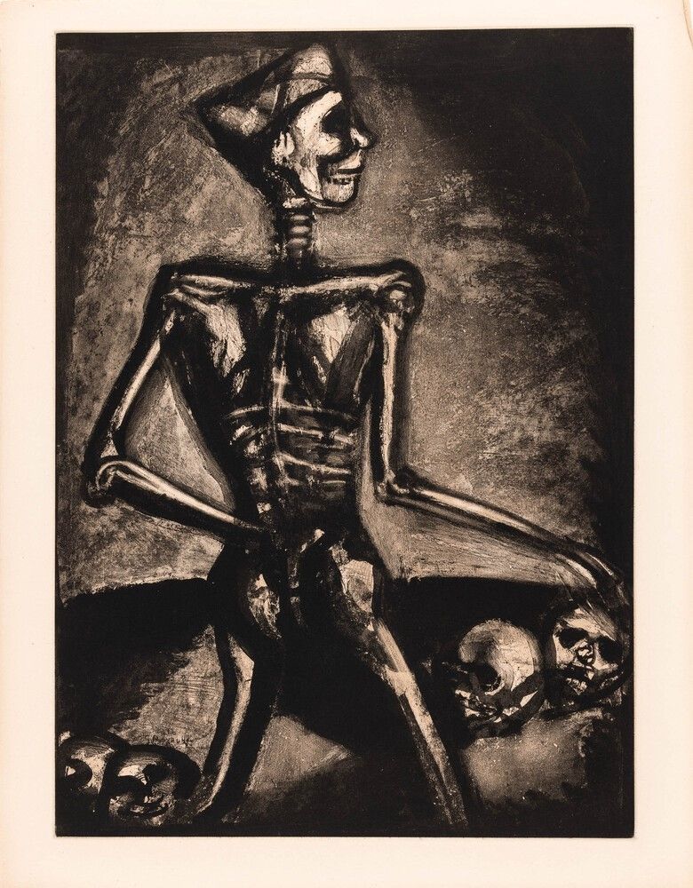 Stich Rouault - Georges Rouault (1871–1958) – Homo Homini Lupus – Etching, aquatint on paper – 1926
