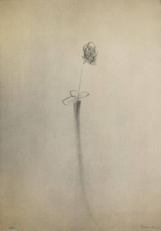 Kaltnadelradierung Hernandez Pijuan - Gerro i flor (Vase and Flower)