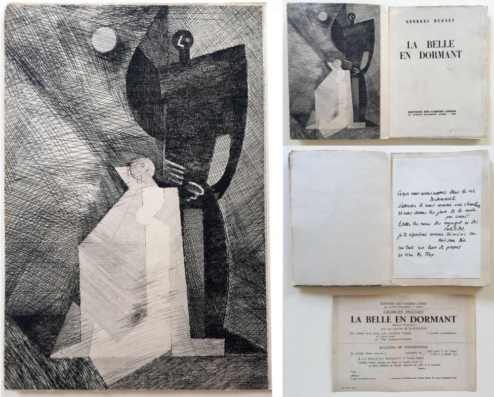 Illustriertes Buch Marcoussis - G.Hugnet : LA BELLE EN DORMANT. 1 des 10 avec l'eau-forte de Marcoussis (1933).