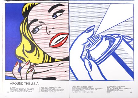 Lithographie Lichtenstein - Girl & Spray Can, 1964