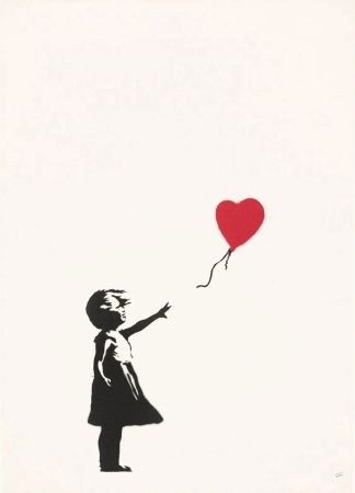 Siebdruck Banksy - Girl With A Balloon (unsigned)