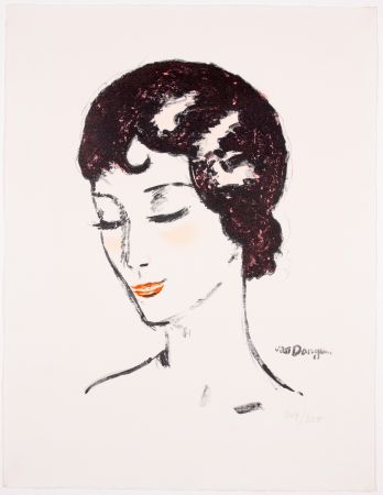 Lithographie Van Dongen - Girl with lowered eyes