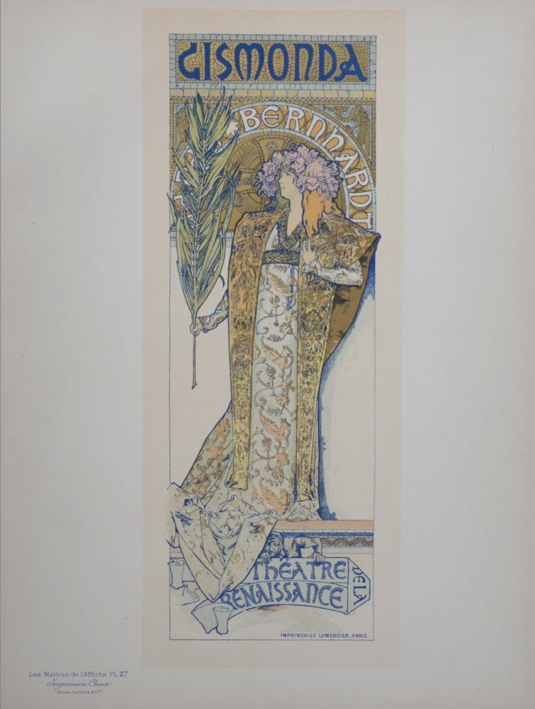 Lithographie Mucha - Gismonda - Les Maitres de L’Affiche, 1896