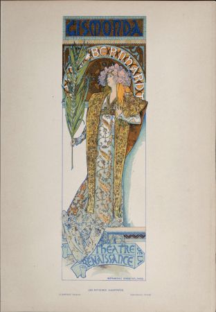 Lithographie Mucha - Gismonda (Sarah Bernhardt), 1896