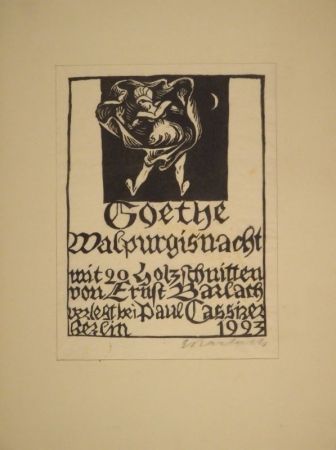 Holzschnitt Barlach - GOETHE, J. W. von. Walpurgisnacht.