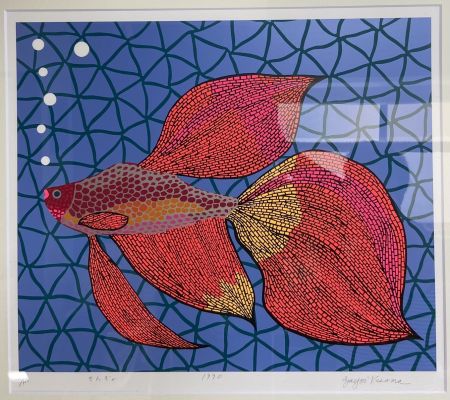 Siebdruck Kusama - Gold fish