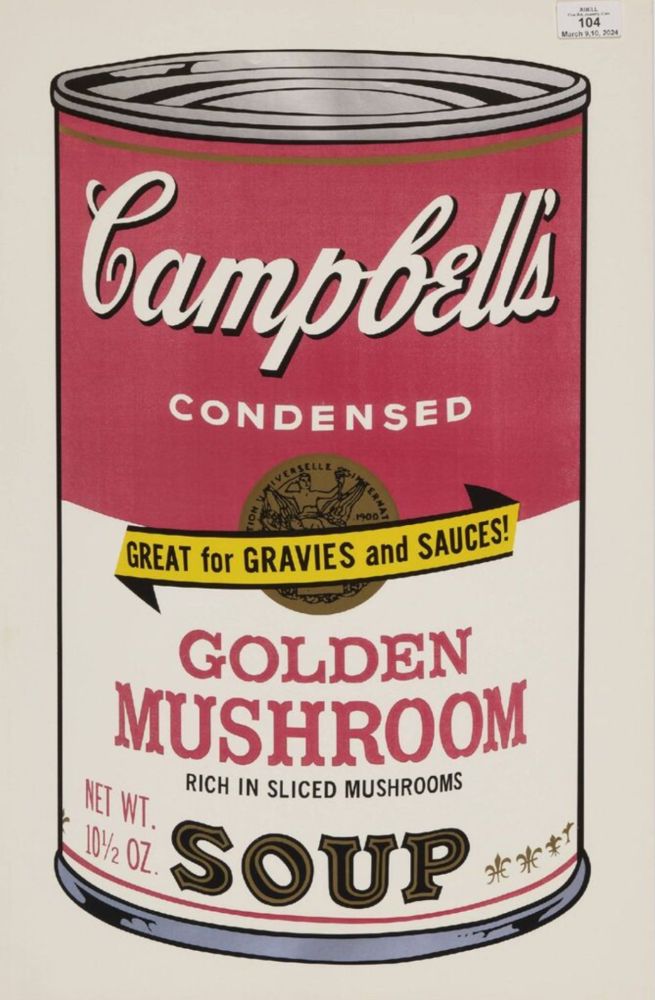 Siebdruck Warhol - Golden Mushroom (from Campbell's Soup II)