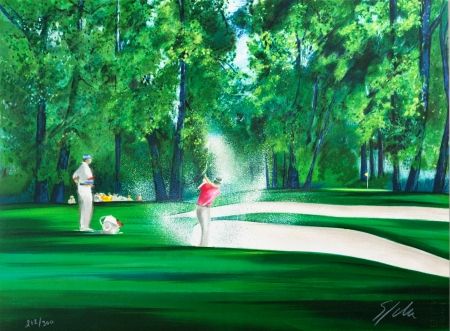 Lithographie Spahn - Golf