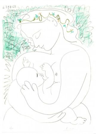 Lithographie Picasso - Grand Maternity