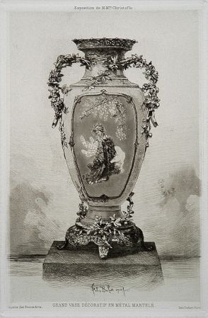 Radierung Und Aquatinta Buhot - Grande vase décoratif