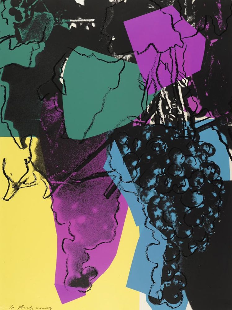 Siebdruck Warhol - Grapes #195