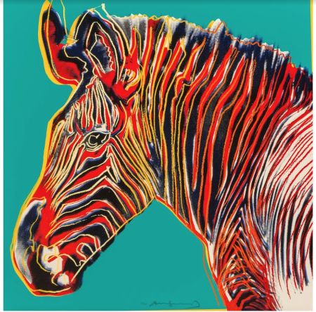 Siebdruck Warhol - Grevy's Zebra