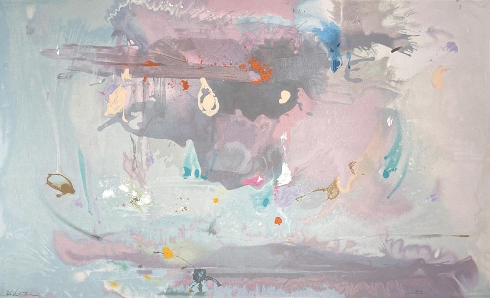 Siebdruck Frankenthaler - Grey Fireworks