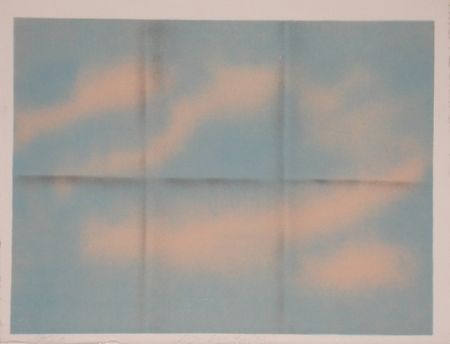 Lithographie Goode - Grey Folded Clouds - I Blue and Pink