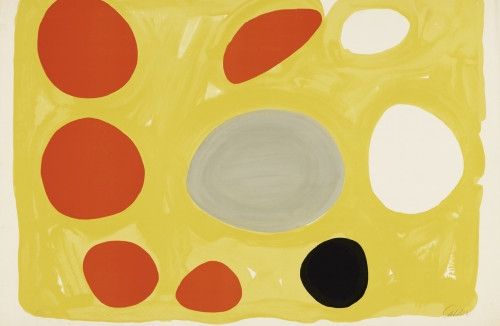 Lithographie Calder - Grey Oval (Flat Mobile)
