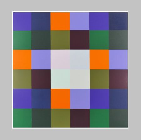 Siebdruck Lohse - Gruppe von 8 Quadraten mit vier Rechtecken