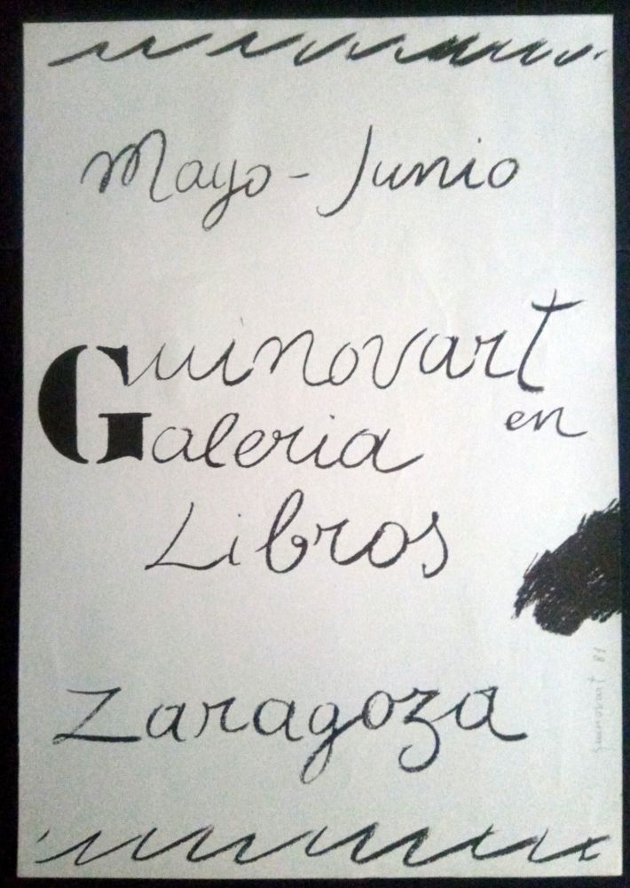 Plakat Guinovart - Guinovart en la Galeria libros - Zaragoza - 1972