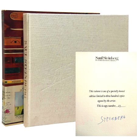 Illustriertes Buch Steinberg -  Hand-Signed artbook, New York 1978 - Saul Steinberg [Signed, Limited] Steinberg, Saul (art) and Harold Rosenberg (text)