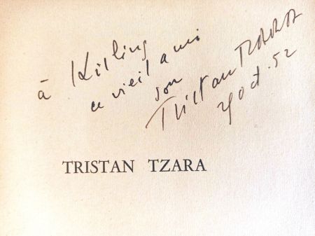Illustriertes Buch Tzara - Hand-signed for painter Moise Kisling - Poetes d'aujourd'hui, 1952 - Hand-signed!