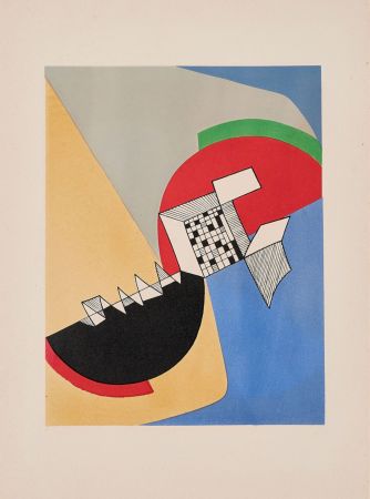 Lithographie Arp - Hans Arp, Sonia Delaunay, Alberto Magnelli and Sophie Taeuber-Arp : Aux Nourritures Terrestres, 1950 (Complete Portfolio)