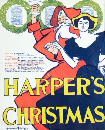 Lithographie Penfield - HARPERS CHRISTMAS 1895