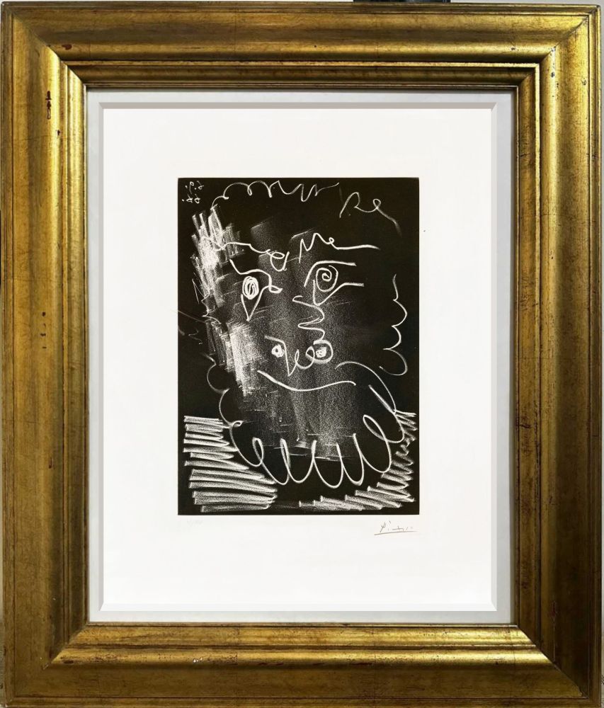 Aquatinta Picasso - Head of a bearded man