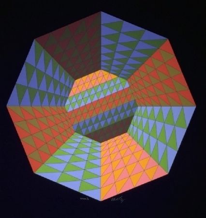 Siebdruck Vasarely - Heisenberg