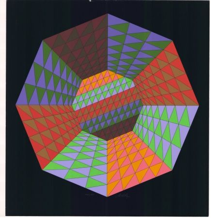 Siebdruck Vasarely - Heisenberg