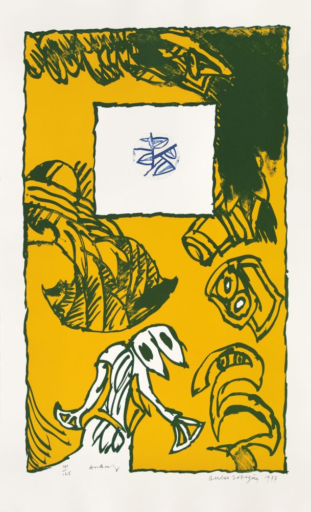 Lithographie Alechinsky - Herbes potagères