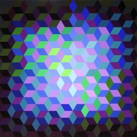 Siebdruck Vasarely - Hexagon 7