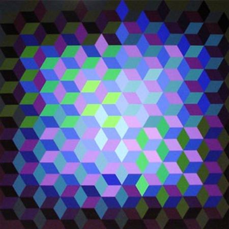 Siebdruck Vasarely - Hexagon VII