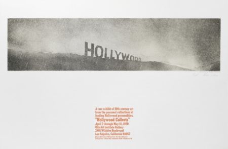 Lithographie Ruscha - Hollywood in the Rain