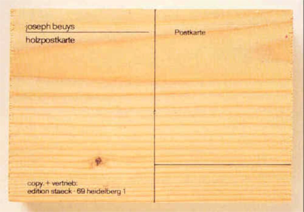 Siebdruck Beuys - Holzpostkarte
