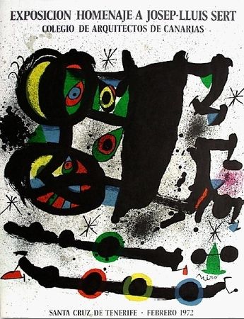 Lithographie Miró - Homenaje A Josep-Lluis Sert