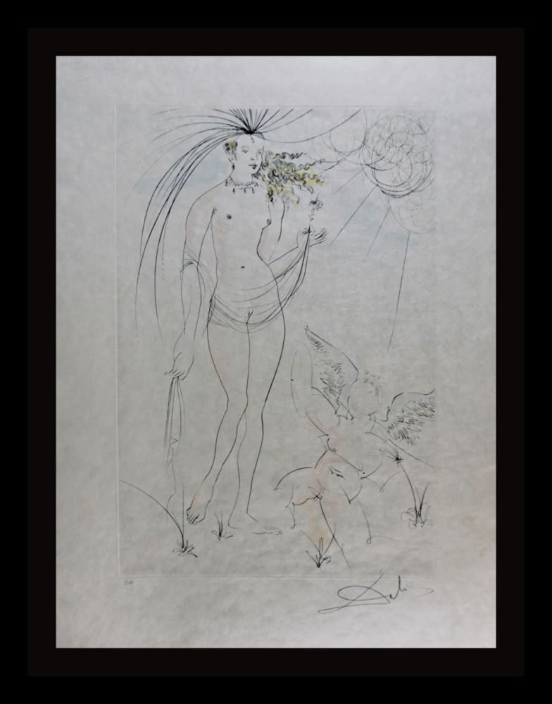 Stich Dali - Hommage a Albrecht Durer Venus & Cupid
