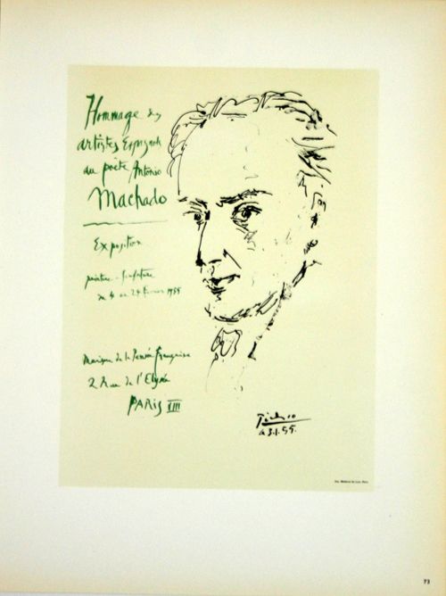 Lithographie Picasso (After) - Hommage au Poete  Antonio Marchado