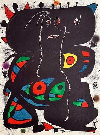 Lithographie Miró - Hommage aux prix Nobel