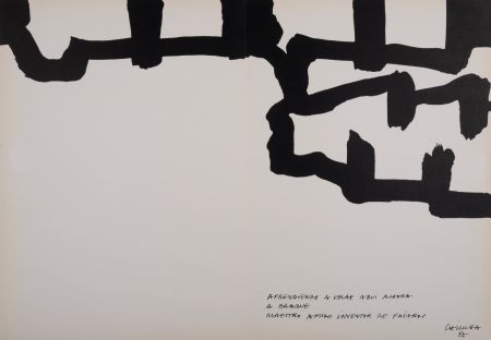 Lithographie Chillida - Hommage à Georges Braque, 1964