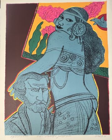Lithographie Corneille - Hommage à Giuseppe Verdi,