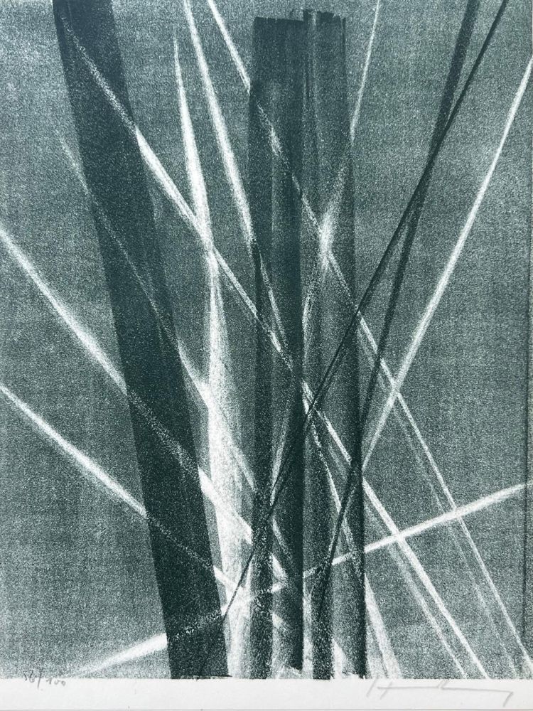 Lithographie Hartung - Hommage à Hans Arp 